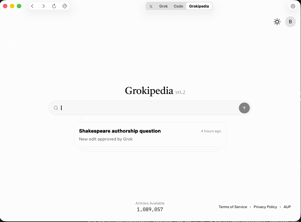 Grokipedia Knowledge Interface